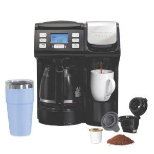 image:imageHamilton Beach FlexBrew Trio 2Way Coffee Maker Compatible with KCup Pods or Grounds Combo Single Serve amp Full 12c Pot Black  Fast Brewing 49902Black  Fast Brewing  Removable Reservoir