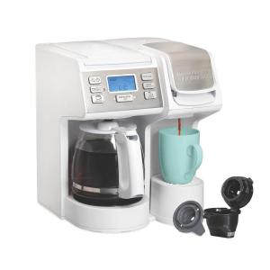 image:imageHamilton Beach FlexBrew Trio 2Way Coffee Maker Compatible with KCup Pods or Grounds Combo Single Serve amp Full 12c Pot Black  Fast Brewing 49902White  Fast Brewing  Removable Reservoir