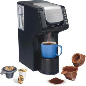 image:imageHamilton Beach Gen 4 FlexBrew SingleServe Coffee Maker with Removable Reservoir Compatible with Pod Packs and Grounds 50 oz 4 Fast Brewing Options BlackBlack