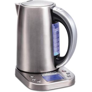 image:imageHamilton Beach Professional Digital LCD Temperature Control Electric Tea Kettle Water Boiler amp Heater 17 Liter Fast Boiling 1500 Watts Cordless AutoShutoff amp BoilDry Protection Silver 41028