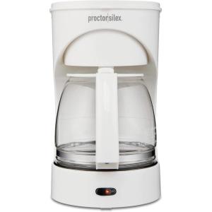 image:imageProctor Silex 12Cup Coffee Maker Works with Smart Plugs That Are Compatible with Alexa Auto Pause and Serve White 43501PS