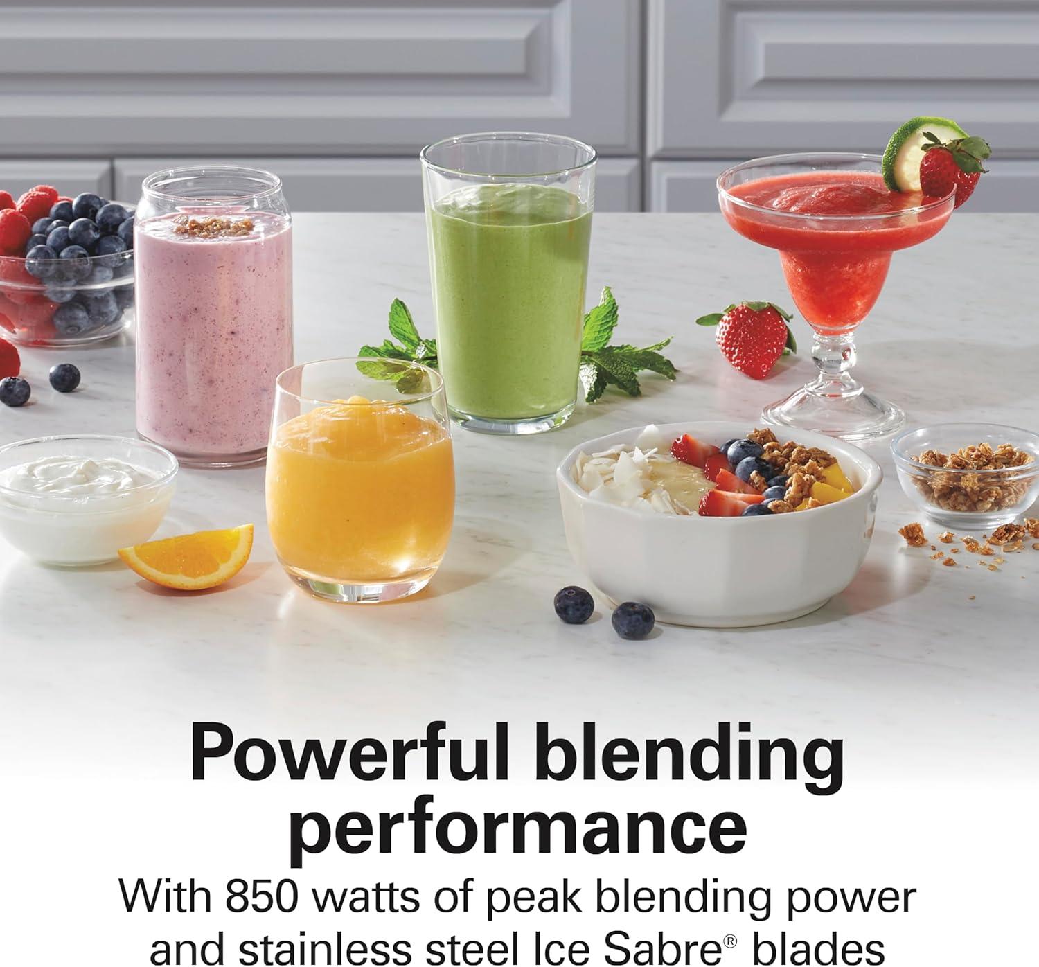 image:imageHamilton Beach Blender for Smoothies with 5 Functions Including Auto Smoothie Cycle Wave Action System for Ultra Smooth Results 850 Watts 40oz BPA Free Glass Jar Stainless Steel 56208Stainless Steel