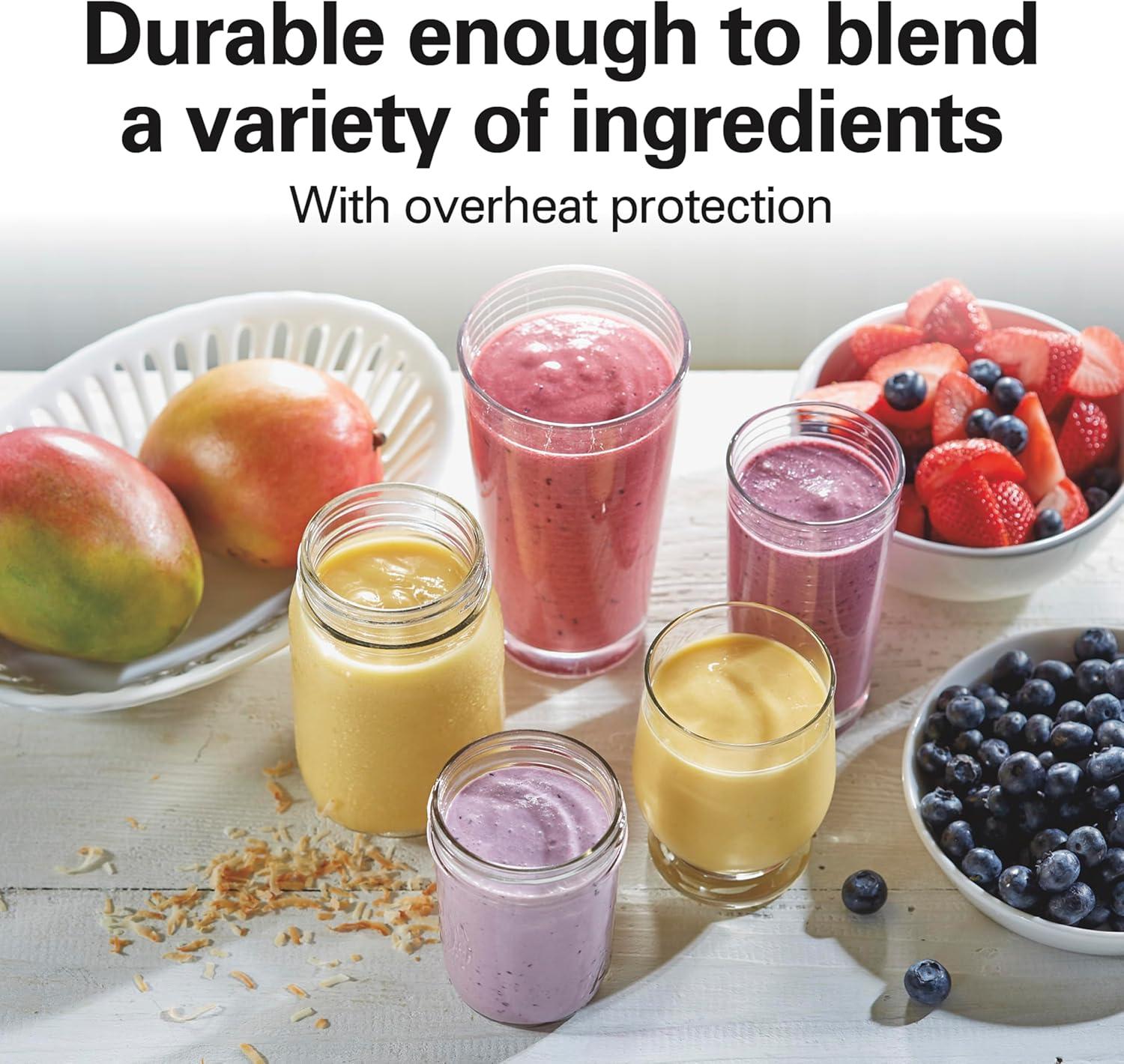 image:imageHamilton Beach Portable Blender for Shakes and Smoothies 14 Oz BPA Free Travel Cup amp Lid Durable Stainless Steel Blades Personal Smoothie Blender Blue 51132GRaspberry