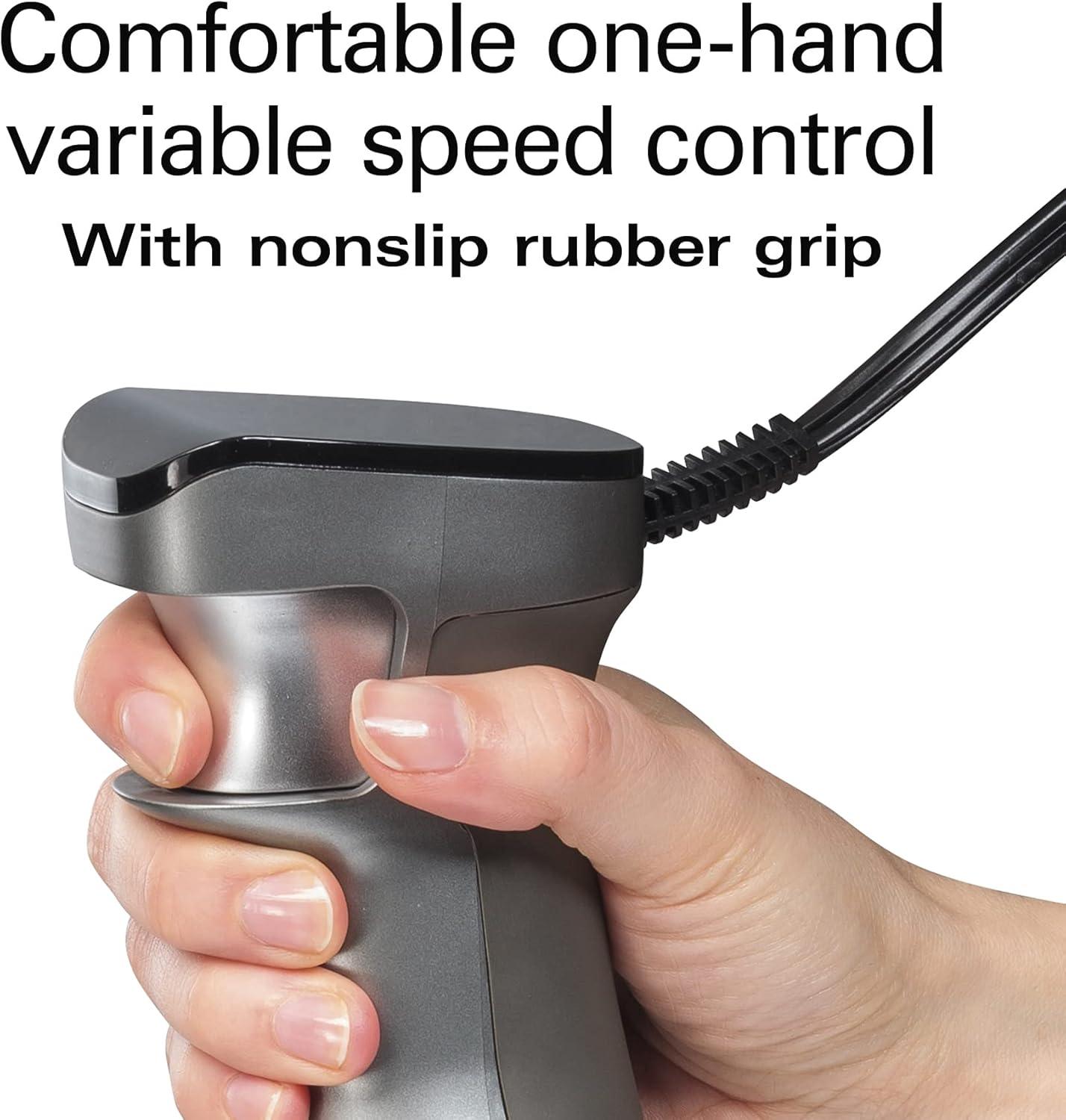 image:imageHamilton Beach Professional Electric Hand Immersion Blender with Variable Speed LED Screen 300 Watts of Peak Power Stainless Steel Whisk and Blade Silver 59750