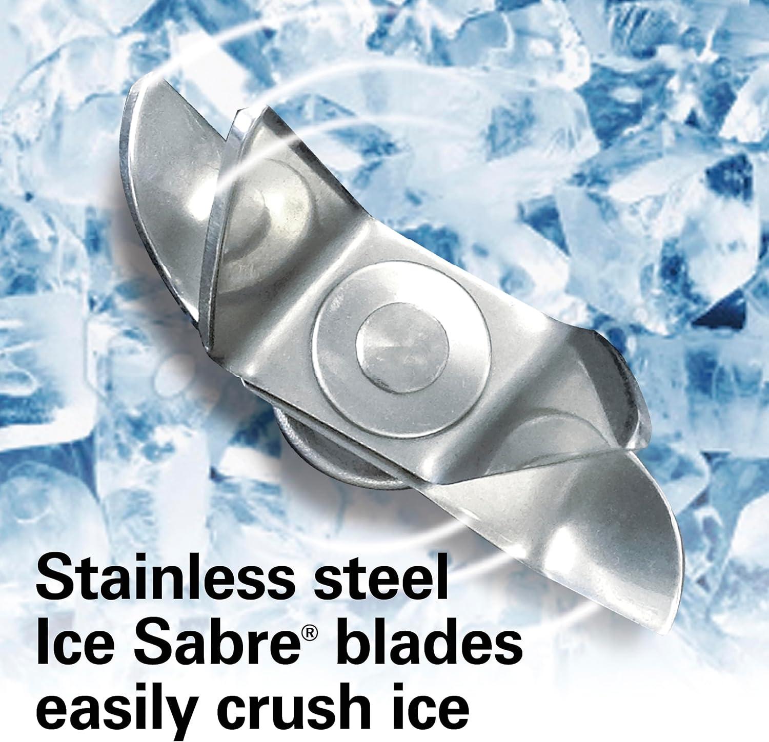 image:imageHamilton Beach Wave Action Blender for Smoothies Stainless Steel Ice Sabre Blades 40oz Glass Jar 800 Watts Quiet Design Black 5817540 oz Glass Jar