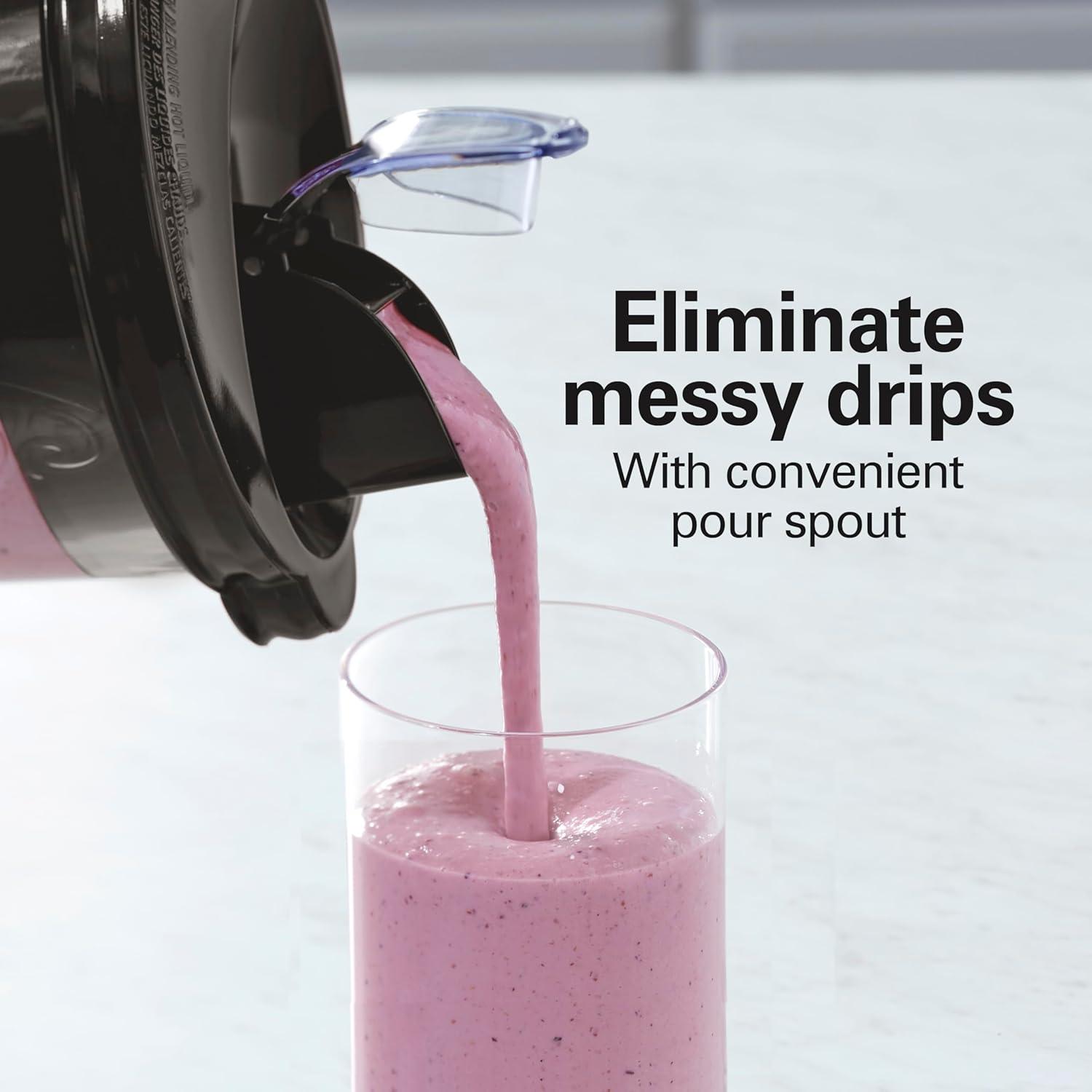 image:imageHamilton Beach Wave Crusher Blender For Smoothies With 40 Oz Glass Jar and 14 Functions Ice Sabre Blades amp 700 Watts for Consistently Smooth Results Black Stainless Steel 54221Black