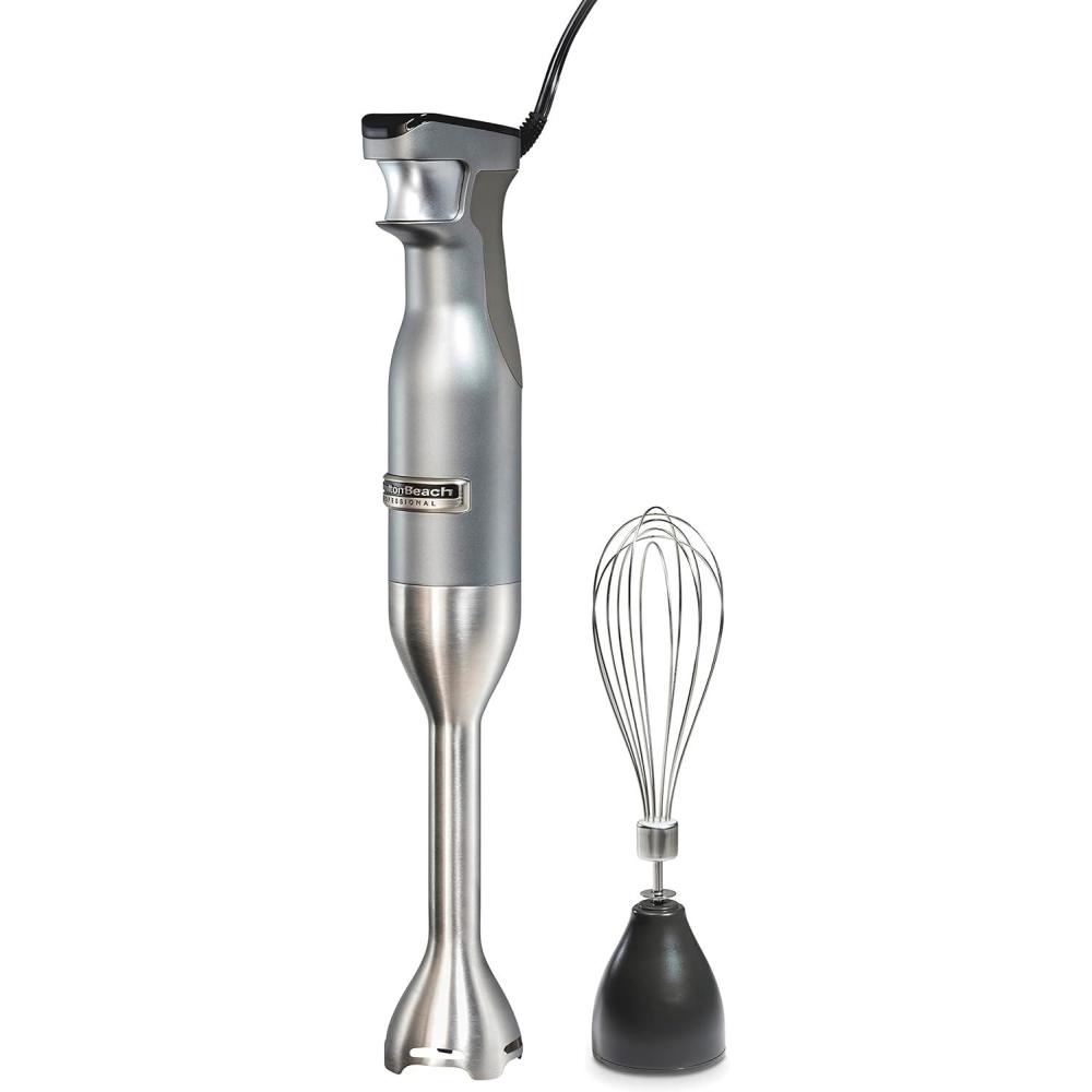 image:imageHamilton Beach Professional Electric Hand Immersion Blender with Variable Speed LED Screen 300 Watts of Peak Power Stainless Steel Whisk and Blade Silver 59750