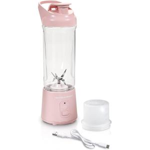 image:imageHamilton Beach Mini Cordless Portable Personal Blender for Shakes and Smoothies USB Rechargeable 16 oz Jar with Leakproof Travel Lid 6 Stainless Steel Blades Pink 51181Pink