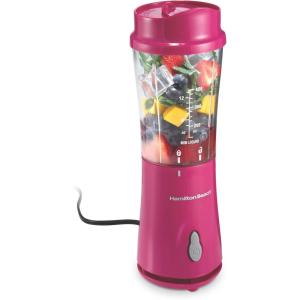 image:imageHamilton Beach Portable Blender for Shakes and Smoothies 14 Oz BPA Free Travel Cup amp Lid Durable Stainless Steel Blades Personal Smoothie Blender Blue 51132GRaspberry