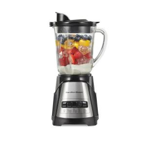 image:imageHamilton Beach Power Elite Blender for Smoothies with 3Cup Vegetable Chopper Mini Food Processor 40oz Glass Jar 12 Functions for Puree Ice Crush Black 58149Black