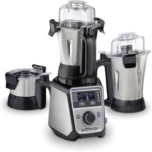 image:imageHamilton Beach Professional 4in1 Juicer Mixer Grinder CommercialGrade 1400 Watt Motor 3 Leakproof Jars For Wet and Dry Spices Chutneys and Curries Engineered in India amp USA 58770 Stainless