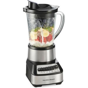 image:imageHamilton Beach Wave Crusher Blender For Smoothies With 40 Oz Glass Jar and 14 Functions Ice Sabre Blades amp 700 Watts for Consistently Smooth Results Black  Stainless Steel 54221Stainless Steel